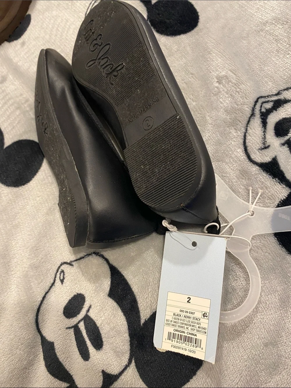 Cat & Jack Black Bow Ballet Flats for children